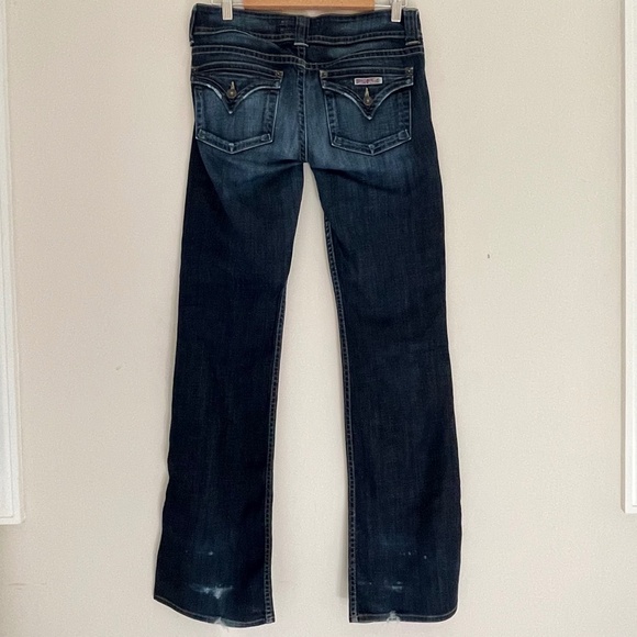 Hudson Dark Blue Signature Bootcut Flare Jeans Women's Size 29 Mid Rise Retro - Picture 2 of 16
